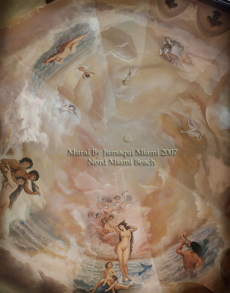 Ceiling hand painting art