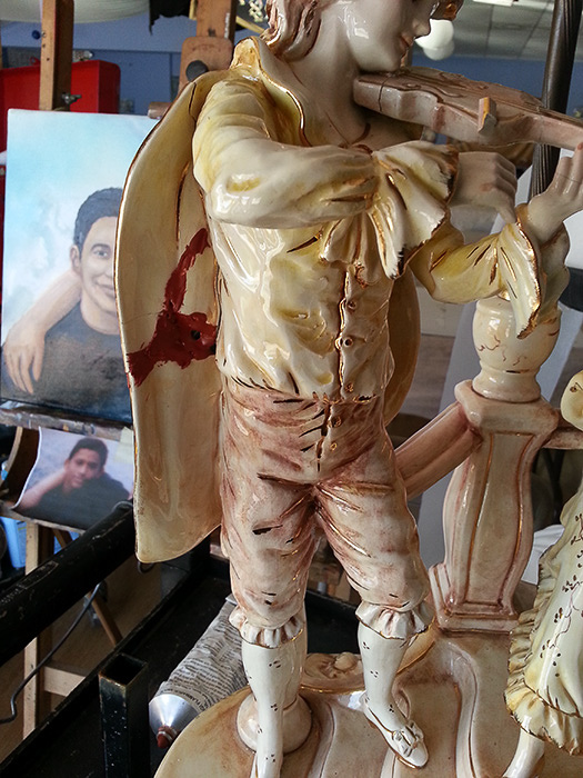 Sculpture restoration conservation process