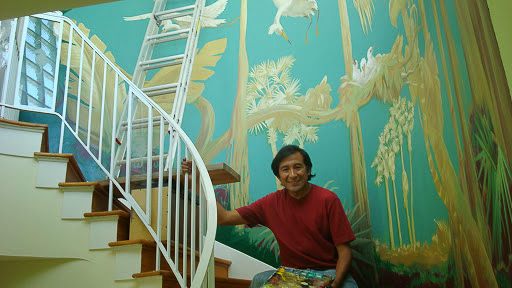 Tropical mural miami restoration 3